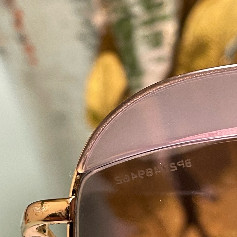 Miu Miu Gold & tortoise Purplish gray Sunglasse Square aviator Frames with case - Picture 5 of 17